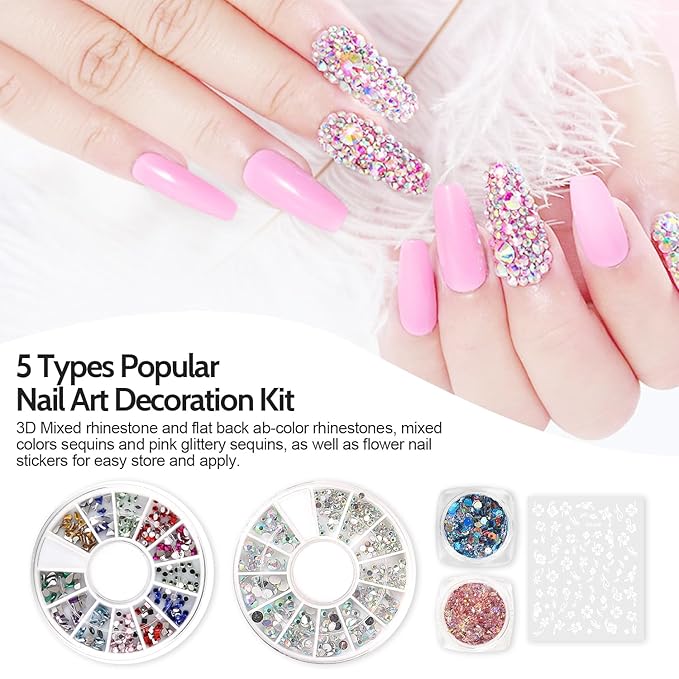 Lavender Violets 45 Colors Gel Nail Polish Kit with U V Light Nude Pinky Jelly Colors 9D Cat Eye Candy Glitter Primer Base Glossy &amp Matte Top Coat for Home Nail Art Design DIY Gift Set 01