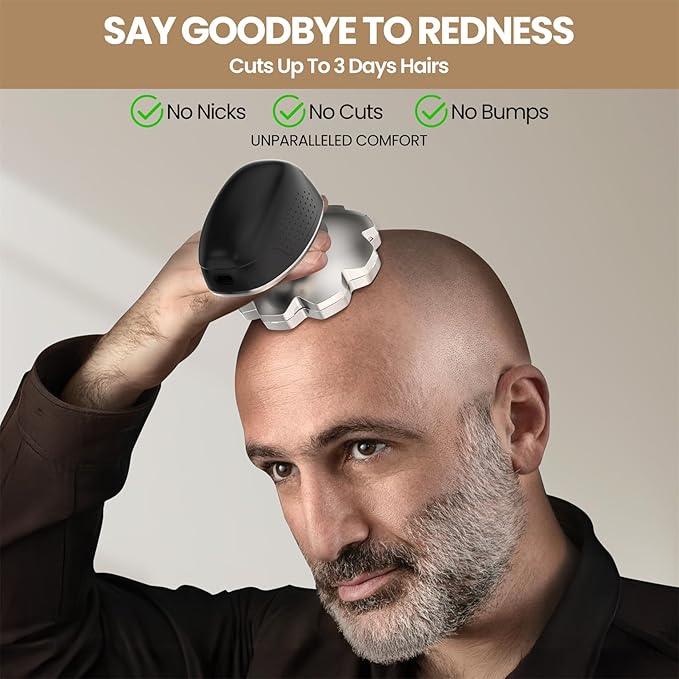 Head Shaver 9D Head Shavers for Bald MenElectric Razor IPX7 Waterproof for Men Skull Wet/Dry LED Display Rechargeable 360° Rotary Shaver Grooming Kit for Close Shaving with Type-C Charge