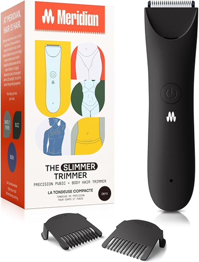 MERIDIAN Slimmer Trimmer ? Electric Razor for Women Bikini Line &amp Pubic Hair Trimmer Rechargeable &amp Waterproof Painless Flawless Shave for Sensitive Skin Gentle Quiet &amp Travel-Friend