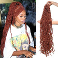 Ginger Soft Locs 30 Inch 7 Packs Faux Locs Color 350 Crochet Locs Hair Whole Strand No Extended Pre-looped Long Locs Synthetic Crochet Braids Hair Extensions For Black Women (30inch 7packs Ginger)