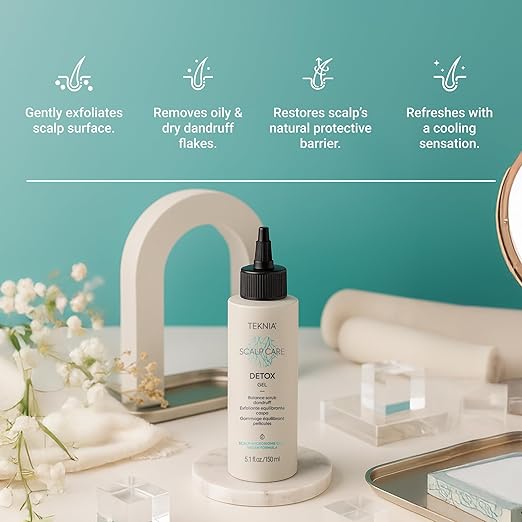 Lakm? Teknia Scalp Care Detox Balance Detoxifying Scrub Gel Scalp Scrub for Dandruff 5.1 Fl Oz
