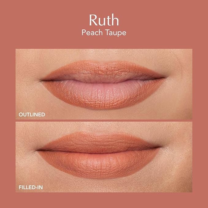Thrive Causemetics Lip Filler Long-Wearing + Plumping Lip Liner Shea Butter Hydrating Lip Plumper Retractable Lip Liner Pencil Built In Sharpener Vegan &amp Cruelty Free Ruth (Peach Taupe)