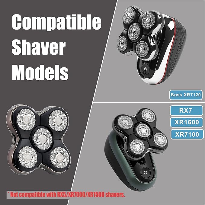 Electric Razor BladeShaver Replacment Heads Compatible with Remington BOSS XR7120 and XR7100/XR1600/RX7 shavers(NOT FIT FOR XR7000 shaver) (2 Pack)