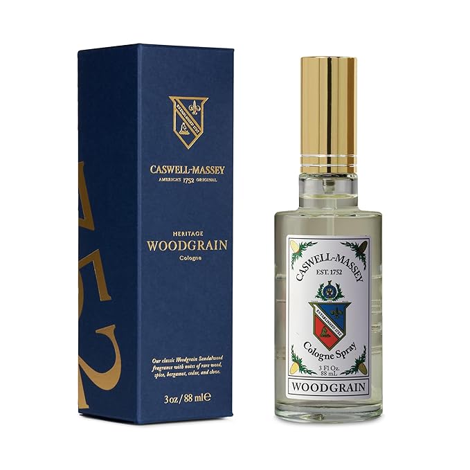 Caswell-Massey Woodgrain Sandalwood Gold Cap Cologne Richly Sensual Santalum Album Men?™s Cologne with Cedary and Hints of Citrusy Musk 3 Fl Oz