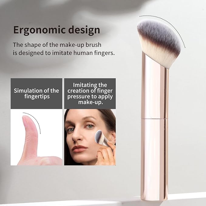 MAANGE 20 Pcs Makeup Brushes with Gift Box Double-End Multi-functional Makeup Brushes for Blending Liquid Powder Concealer Cream Blush BuffeChampagne