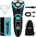 MAX-T Electric Shaver for Men Cordless Electric Razor with Travel Case Wet &amp Dry Use Men's Razor with Pop-Up Trimmer 3D Rechargeable IPX7 Waterproof Rotary Shaver