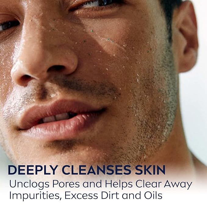NIVEA MEN Maximum Hydration Deep Cleaning Face Scrub With Aloe Vera 3 Pack of 4.4 Oz Tubes