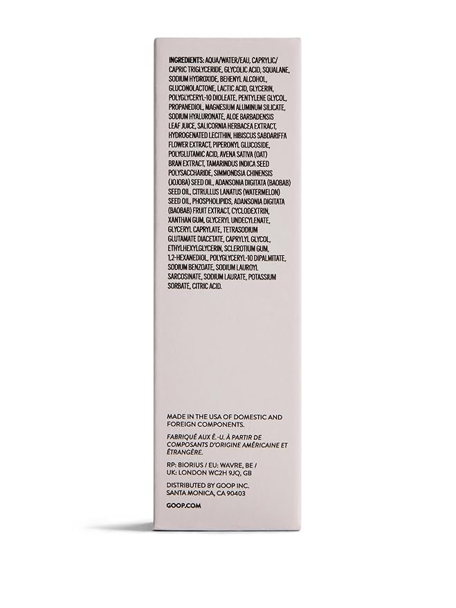 goop Beauty Sleep Milk Serum | Intense Face Exfoliator to Smooth Uneven Texture Wrinkles &amp Pores | Glycolic Acid &amp Hyaluronic Serum | Dark Spot Corrector | 1 fl oz