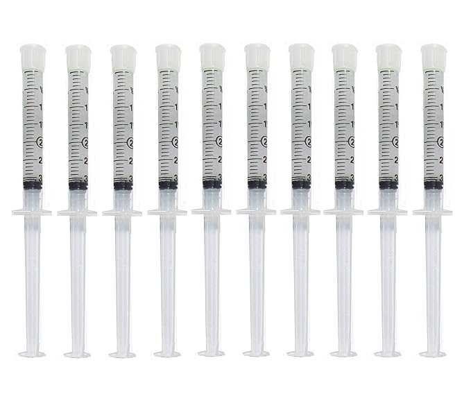 Teeth Whitening Gel Syringe Dispensers 22% Carbamide Peroxide 10 Tooth Bleaching Gel 3ml Syringes