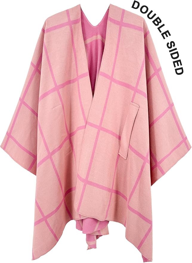 Moss Rose Women's Shawl Wrap Poncho Ruana Cape Open Front Cardigan Shawls for Fall Winter