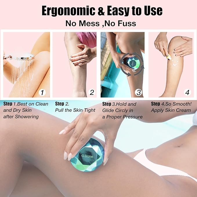 Crystal Hair EraserPainless Nano Hair Remover ExfoliationGentle and Efficient Glass Hair Removal Device Without WaxingNatural Epilator for Women and Men(Royal Blue)