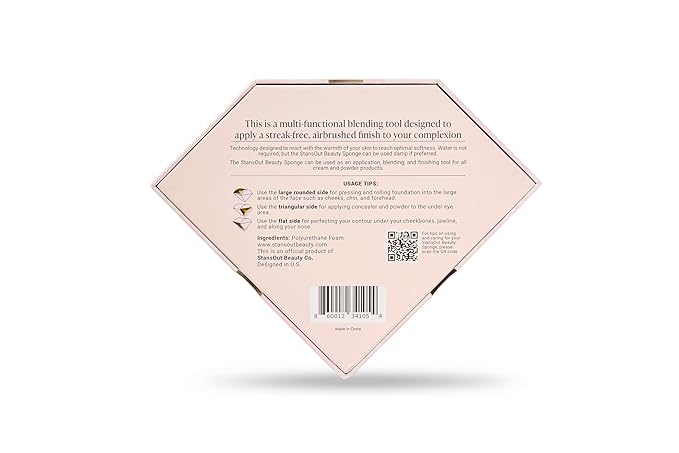StansOut Beauty Sponge 4-Pack ? Streak-Free Airbrushed Finish | Reusable Quick-Drying Latex-Free | Multi-Angle Blending Sponge for Cream Liquid &amp Powder | Pro Makeup Applicator