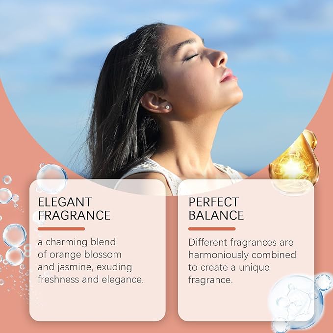 Charming Orange Blossom Rollerball Perfume - Fresh Light Scent For Daily &amp Casual Wear Unisex Fruity Fragrance With Long-lasting Appeal(3PCS)