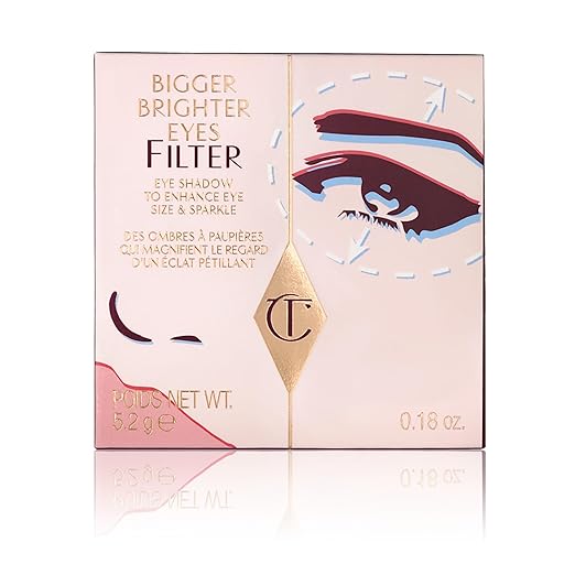 Charlotte Tilbury Bigger Brighter Eyeshadow Palette - Shimmer &amp Satin Matte Eyeshadow Quad with a Rich Powder Formula - Includes 4 Complementary Shades - Exagger-Eyes