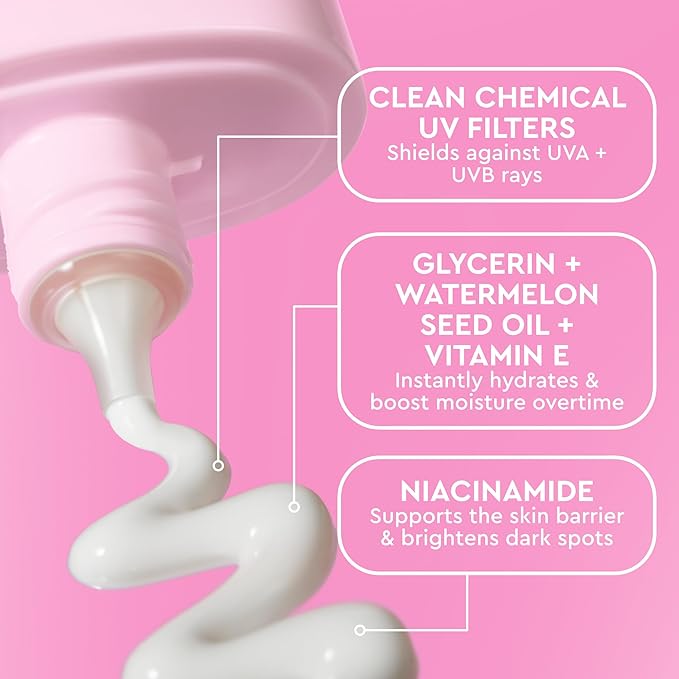 Glow Recipe Dew Shield Korean Face Sunscreen SPF 30 - Hydrating Moisturizer &amp Dewy Lightweight Sunscreen - Formulated with Broad Spectrum UV Protection with No White Cast or Pilling (15ml)