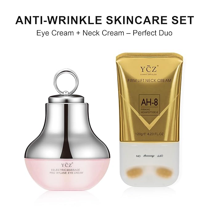 Ycz Neck-Eye Care Tightening &amp Revitalizing Set -Smooth of Fine Lines Eye &amp Neck Treatment Skin Moisturizer Deep Moisturizing Skincare