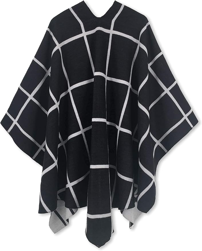 Moss Rose Women's Shawl Wrap Poncho Ruana Cape Open Front Cardigan Shawls for Fall Winter