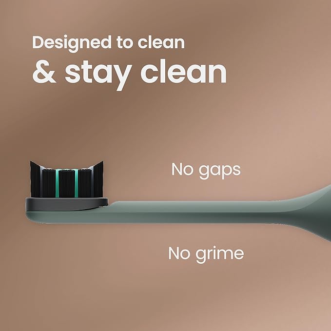quip Ultra Brush Pod Refill Heads - 4 Pack - Verified quip Brush Head Refills for Sonic Electric Toothbrushes - Soft Bristles Compact - Last 3 Months Each - Black