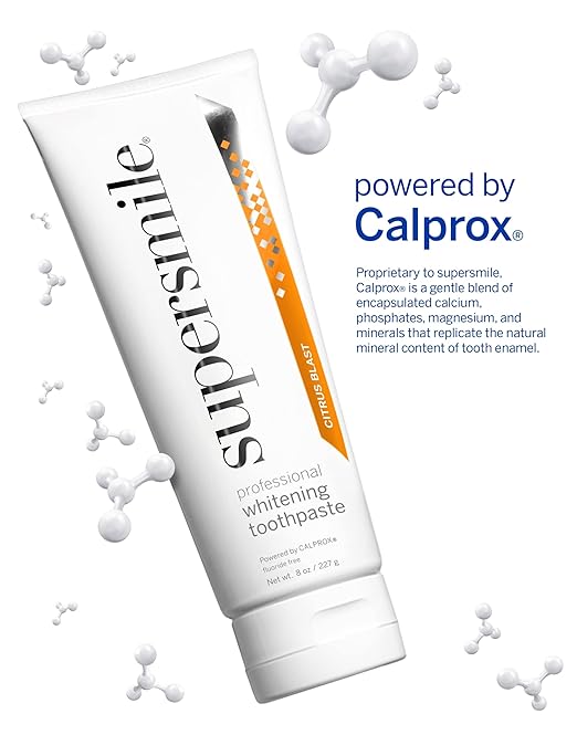 Supersmile Professional Teeth Whitening Toothpaste - Fluoride Free for Visibly Brighter Smile - Whitens up to 6 Shades