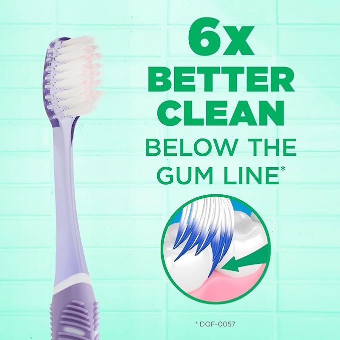 GUM Technique Deep Clean Sensitive Toothbrush Compact Head &amp Ultra Soft Tapered Bristles for Adults with Sensitive 1ct (12pk)