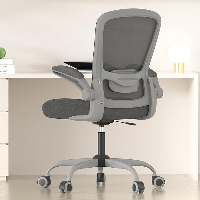 Mimoglad Office Chair Ergonomic Desk Chair with Adjustable Lumbar Support High Back Mesh Computer Chair with Flip-up Armrests-BIFMA Passed Task Chairs Executive Chair for Home Office