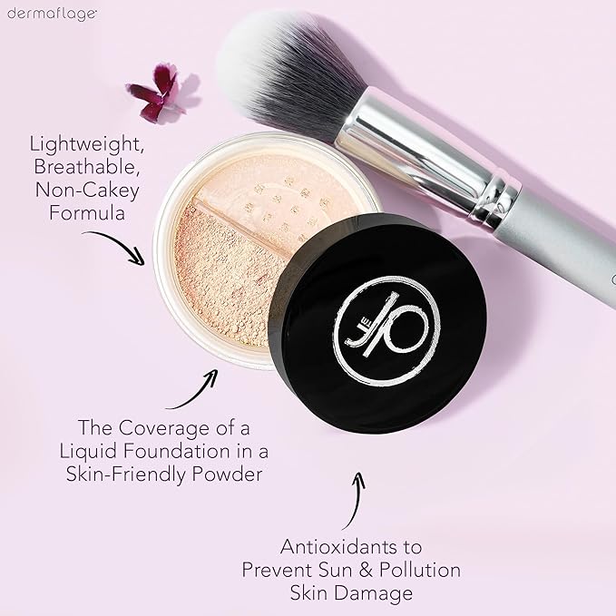 Mineral Powder Foundation for Sensitive Skin Powder Sunscreen with SPF 26 All Natural Ingredients Anti-oxidant protection Made in the Shade by Dermaflage 5g (Porcelain)