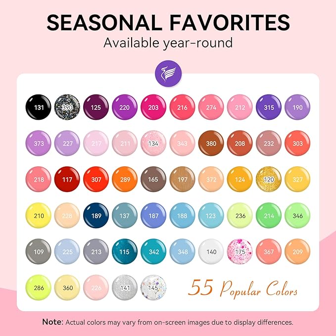 phoenixy 71 Pcs Gel Nail Polish Kit with U V Light 60 pcs Gel Nail Kit with 5 Pcs Base Top Coat Manicure Starter Nail Polish Set Christmas Gifts for Women ST9019