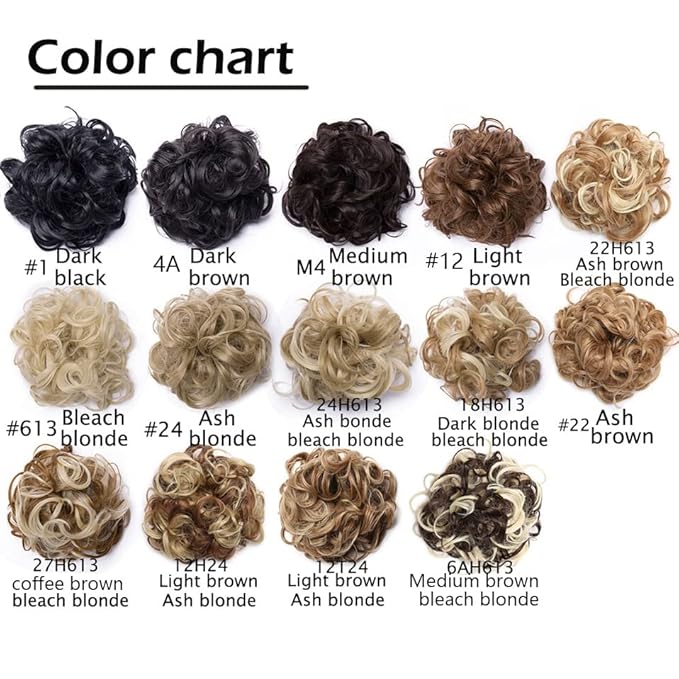 EARSHOT Hair Buns Hair Piece 80cm Women's Synthetic Bun Messy Bun with Elastic Band Hair Bun Curl Wig Ponytail Extension Hair Extensions Wig Hair Accessories For Girls (Color : Ash blonde)