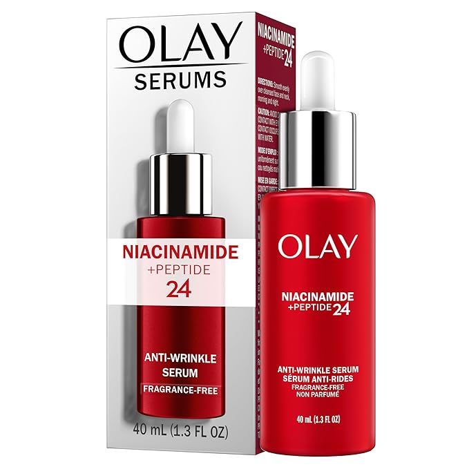 Olay Niacinamide + Peptide 24 Anti-Wrinkle Serum Fragrance-Free 1.3oz FL