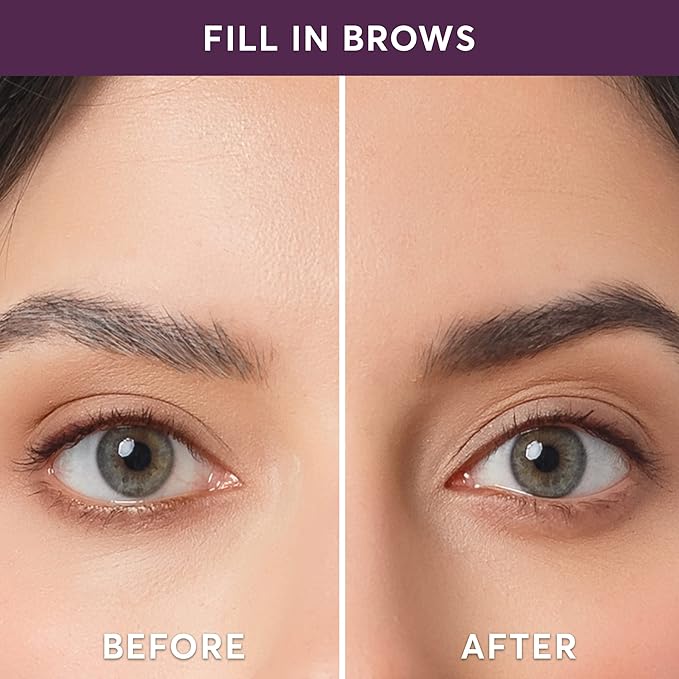 Madison Reed Root Touch Up + Brow Filler Legno Black Instant Gray Coverage Fills in Brows &amp Thinning Hairlines Temporary Concealing Powder 0.13 oz (60 uses)