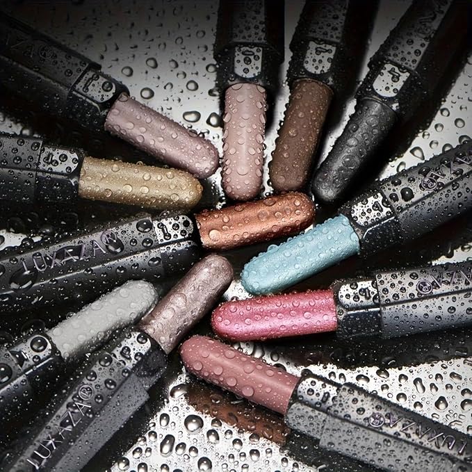 Blue Eyeshadow Stick Makeup Set 10PCS Neutral Shimmer And Matte Cream Eye Shadow Palette Metallic Bronze Smoky Eyeliner Brightener Crayon Pencil Kit Ideal Gift for Women -Mint Chocolate