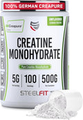 SteelFit Creapure Creatine Monohydrate Powder Unflavored - German Micronized Creatine Powder for Men &amp Women - Gym Workout Nutritional Supplements for Muscle Gain Brain Health &amp Strength Bui