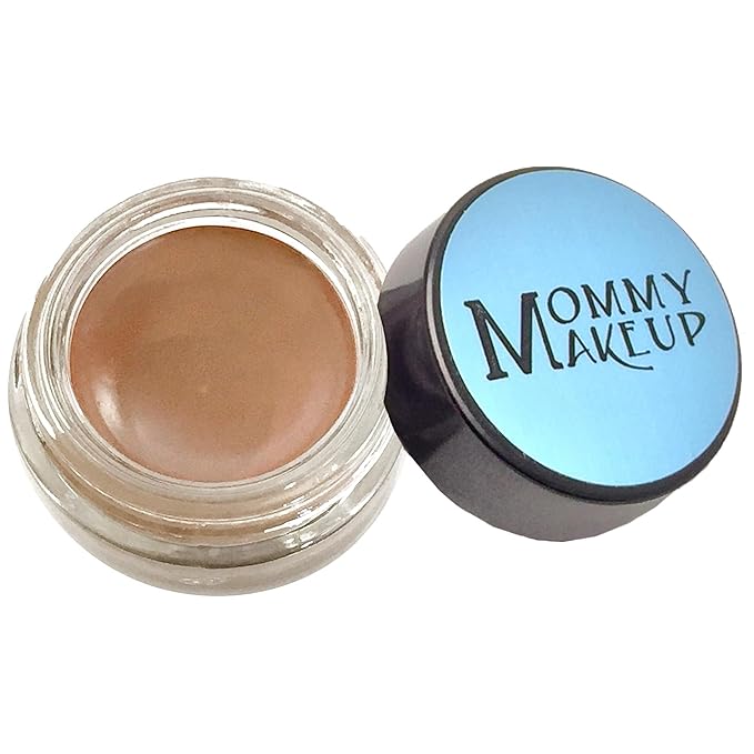 Mommy Makeup Any Wear Creme Eyeshadow - Waterproof Crease-Proof Long Lasting High Pigment Oil-free - Cream to Powder for Eyes Cheeks &amp Lips (Misty Mocha)