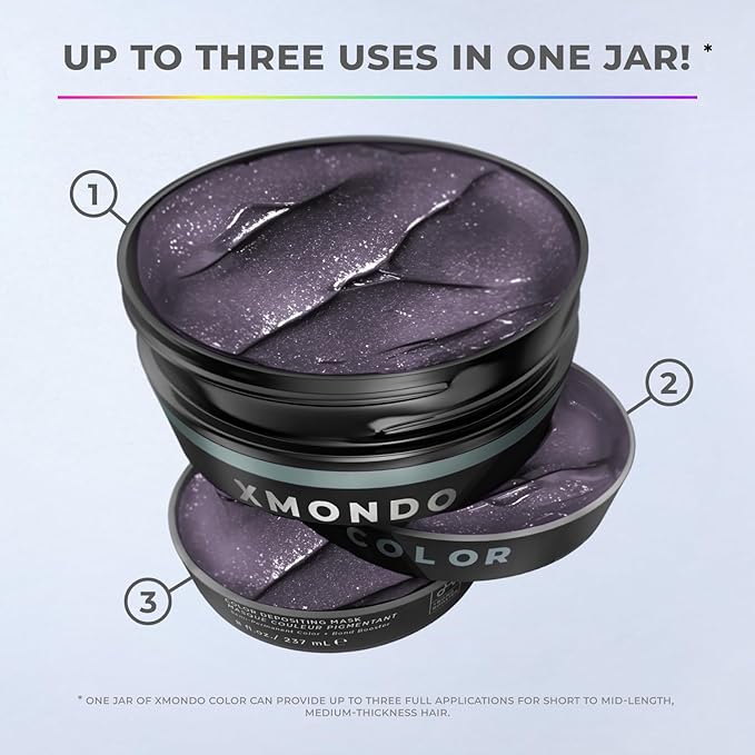 XMONDO Color Slate Grey Depositing Mask ? Semi-Permanent Grey Dye with Bond Booster &amp Hyaluronic Acid 8 oz