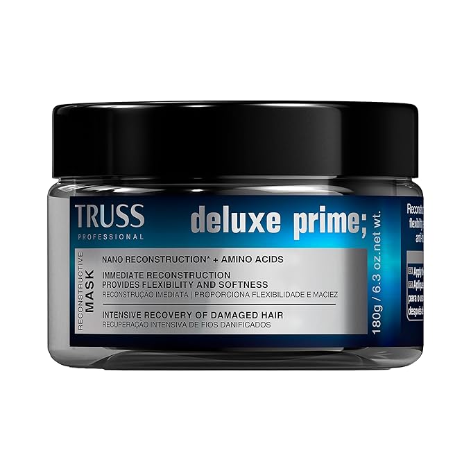 TRUSS Deluxe Prime + Mask - Deep Conditioning Hair Mask for Damaged Hair - Targeted Care for Dry Brittle &amp Discoloured Strands - Frizz Control &amp Breakage Defense (6.35 Oz)
