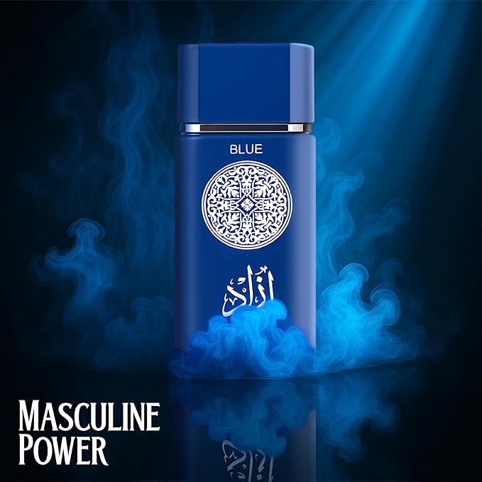 AZAD BLUE &amp Blue for Men Gold Edition Men's Cologne Set Oceanic &amp Gourmet Perfume Gift for Men | Fresh Sea Lavender &amp Creamy Scent | Long-Lasting Eau de Parfum Fragrance