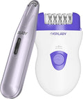 Epilady Face &amp Body Hair Removal Device Bundle Speed Corded Epilator + Esthetic Facial Hair Removal for Women Epilator for Women Legs Arms Underarms Face Bikini (Purple)