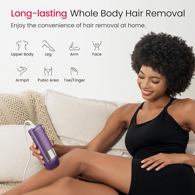 IPL Laser Hair Removal for Women and Men 2 Lights 2??16.6 cm² Sapphire Ice Cooling for Sensitive Skin 4-Pulse Mode for Ingrown Hair Bikini Face Body Permanent Epilator Home Hair Removal Device