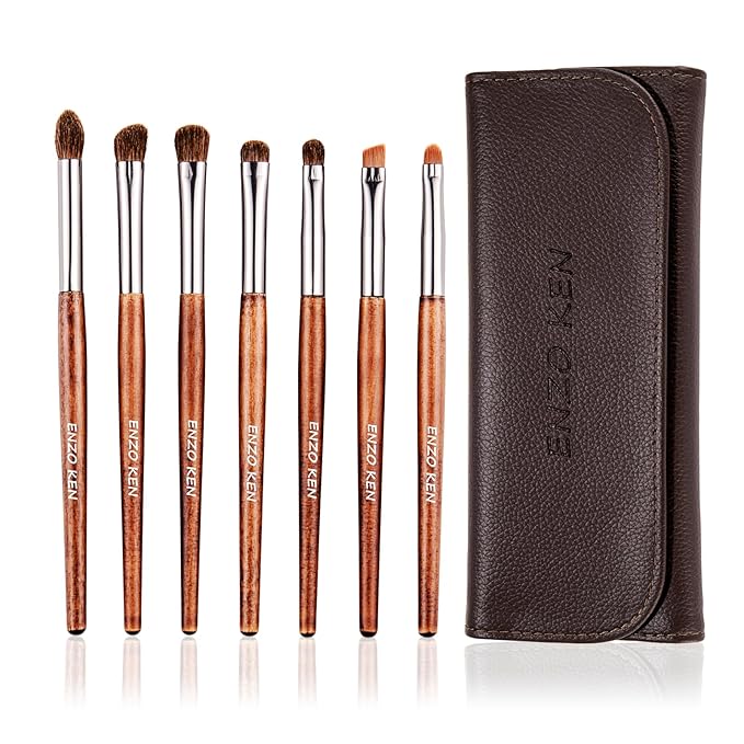 Natural Pony Hair Eye Shadow Brush Set Small Eyeshadow Brushes Set Eye Makeup Brushes Set Professional Small Nose Contour Brush Angled Eyeshadow Brush Eyeshadow Blending Brushes