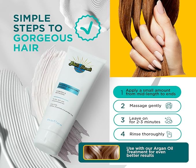 Hair Mask ? Deep Conditioner for Dry Damaged &amp Color Treated Hair ? Protein Treatment for Frizz Control Growth &amp Repair ? Ideal for Curly Hair ? 8 fl oz