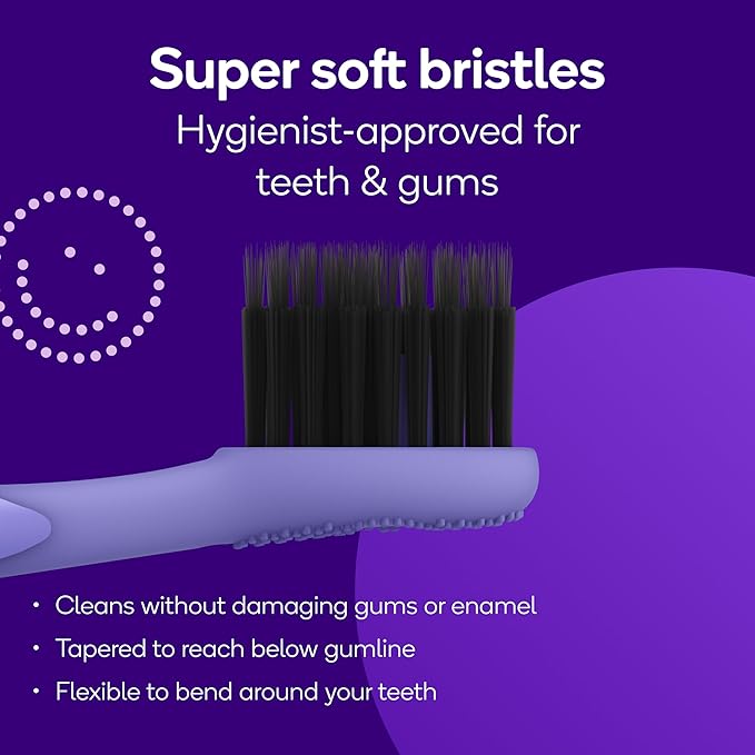 BURST Genuine Replacement Heads for Original Sonic Electric Toothbrush (Lavender/3 Pack) | Ultra Soft Bristles for A Clean Deep | Stain &amp Plaque Removal