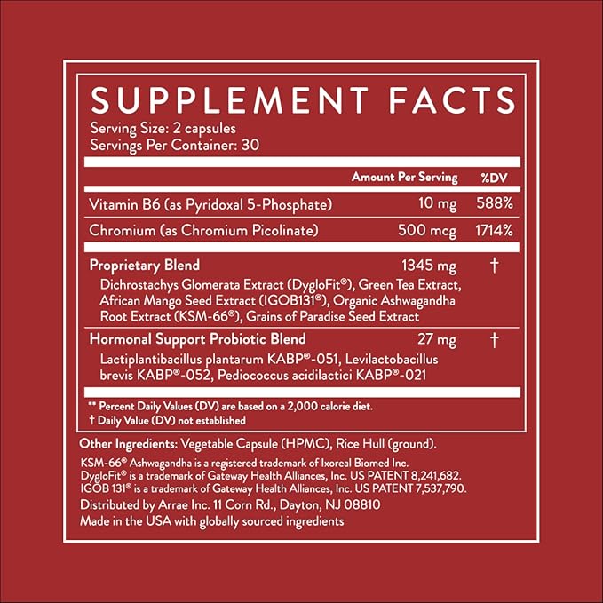 Arrae MB-1 45+ Natural Dietary Supplement Control Appetite Increase Energy Support Healthy Metabolism 60 Capsules