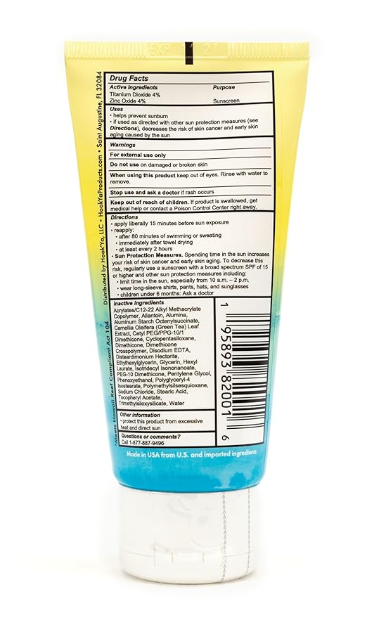 Hawaii Reef Compliant Non-Nano Mineral Sunscreen 3oz Travel Size (2) Pack 6oz Total UVA/UVB Protection Octinoxate-Oxybenzone Free No Fragrance PABA-Paraben free Made in USA