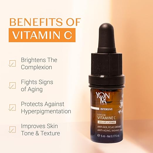 Yon-Ka Vitamin C Face Serum | Anti-Aging Face Serum for Sensitive Skin | High Concentrate to Treat Wrinkles &amp Uneven Skin Texture