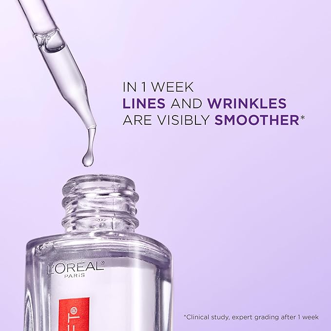 L'Oreal Paris Revitalift 1.5% Pure Hyaluronic Acid Serum for Face Anti Aging Serum to Hydrate Skin &amp Reduce Wrinkles Fragrance Free Skin Care for All Skin Types 1 Oz
