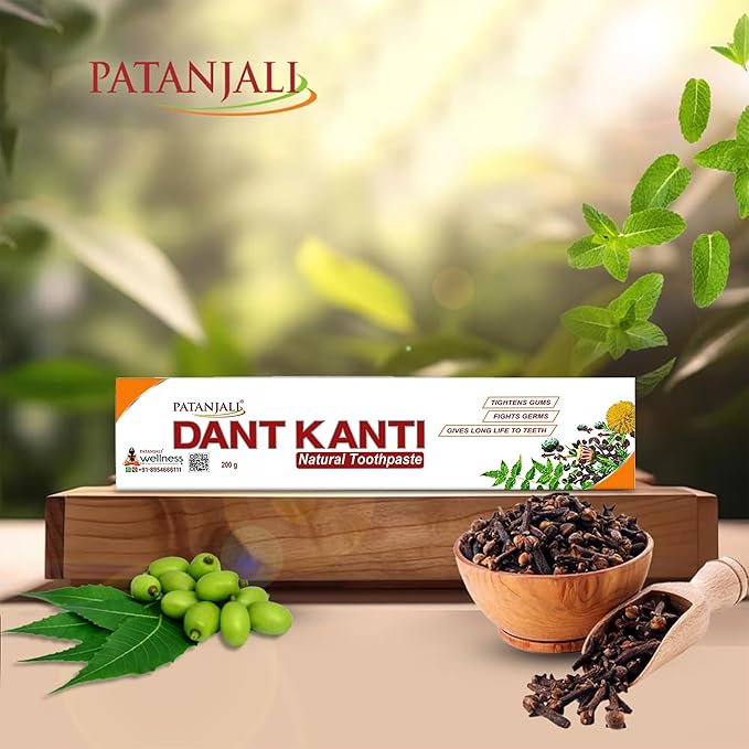 Patanjali Dant Kanti Natural Toothpaste 200g / 6.76 fl oz ? (Pack of 5)