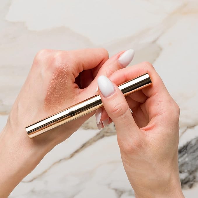Long-Wear Waterproof Cream Eyeshadow Stick (Champagne (03)) | Blendable Eye Makeup Crease-Proof Smooth-Glide | Eye Shadow for Older Women | Easy Application Lift &amp Define