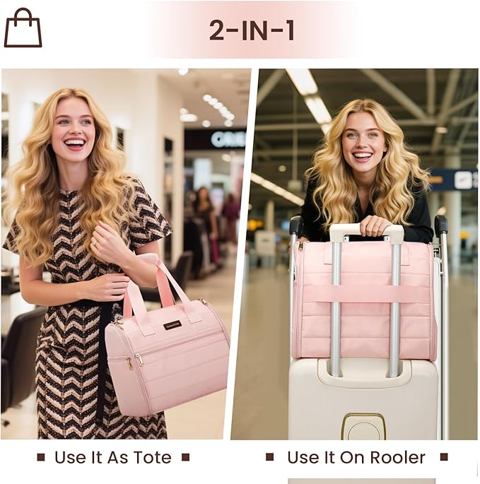 Wig Storage Bag Holds 3 Wigs Hair Tools Travel Bag Full-Open Breathable Organizer Case for Clips Hair Dryer Flat Curling Iron BrushesCosmetic Toiletry Tote Christmas Gift for Women Stylist