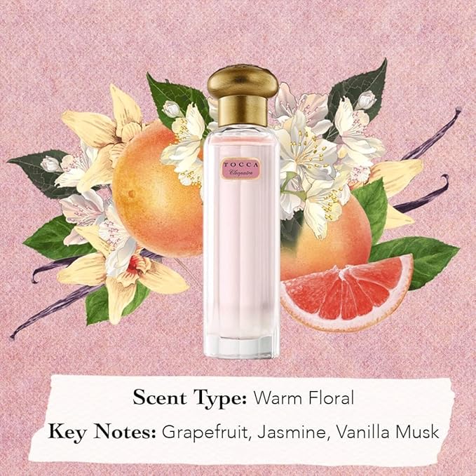Tocca Cleopatra (20ml + 50ml) Perfume Set for Women - Warm Floral Grapefruit Jasmine Vanilla Musk