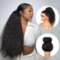 Healthair Hidden Strap 360 Full Lace Front Wigs Human Hair Invisible Strap Pre Plucked Bleached Konts Pre Cut Lace Deep Wave HD Lace Frontal Wig with Drawstring 360 Glueless Wigs(26inch)